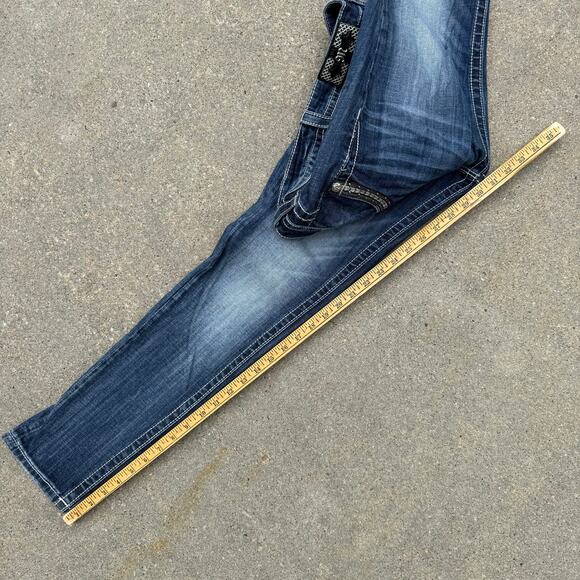 Miss Me Signature Skinny Bling Faux Flap Pocket Jeans Size 28x30 JP72435 - Picture 9 of 9